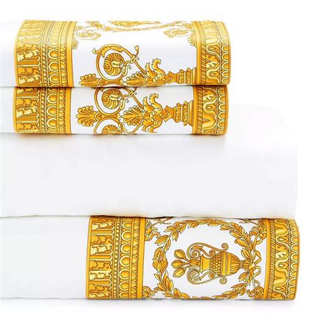 Versace Barocco 4 Piece Sheet Set, Queen 